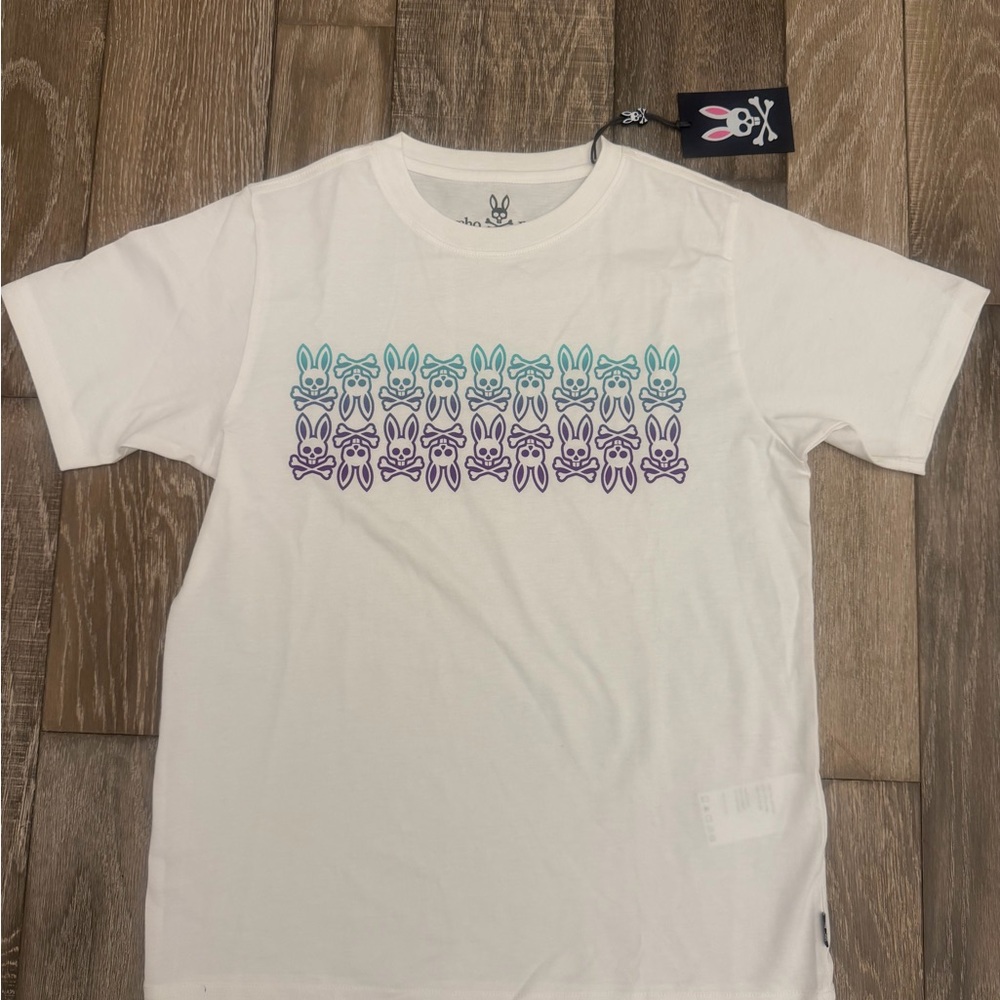 Pyscho Bunny Kids size L Short Sleeve Tee with Bunny Print